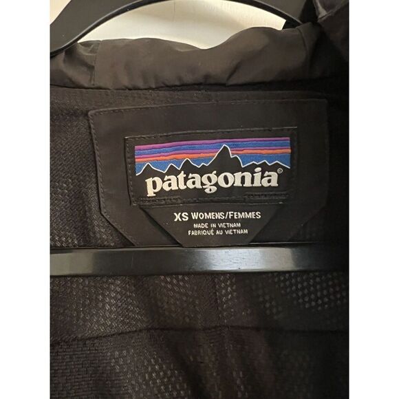 Patagonia Jacket Womens Black Windsweep Hoody H2No Nylon Size XS Soft Shell - Picture 3 of 3
